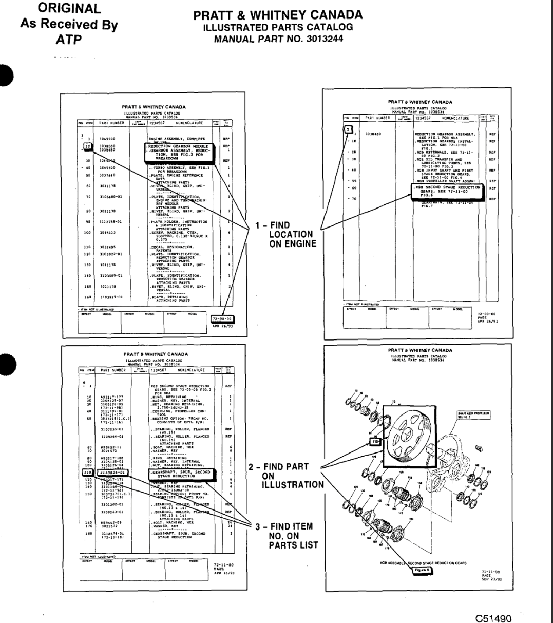 PT6A-21/-27/-28 Turboprop Engine Illustrated Parts Catalog