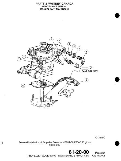 PT6A-60A/-60AG/-61 Turboprop Engine Maintenance Manual