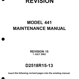 Cessna 441 Maintenance Manual (MM) Download