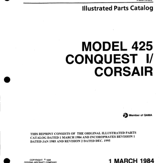 Cessna 425 IPC Illustrated Parts Catalog (IPC) Download