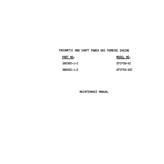 GTCP30-92 C Maintenance Manual (MM) Download