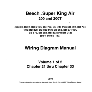 Super King Air 200 Series Wiring Diagram Manual (WDM) Download