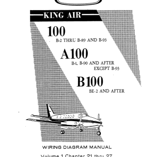 Beech King Air 100 Series Aircraft Wiring Diagram Manual (WDM) Download