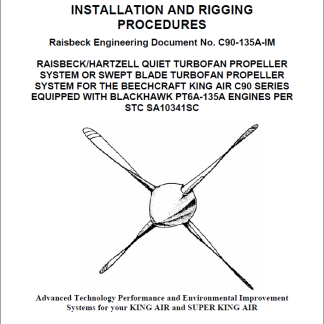 RAISBECK INSTALLATION RIGGING manual BLACKHAWK PT6A-135A King air c90