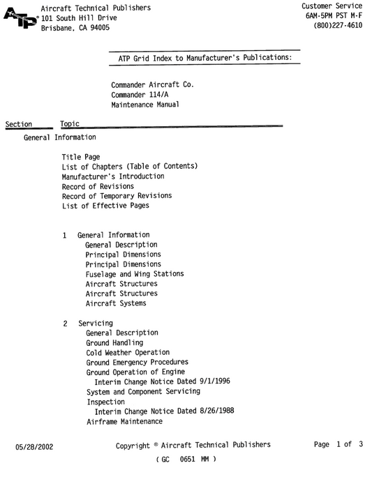 Commander 114/A Maintenance Manual (AMM) Download