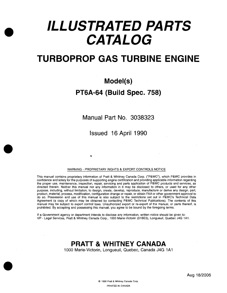PT6A-64 Illustrated Parts Catalog