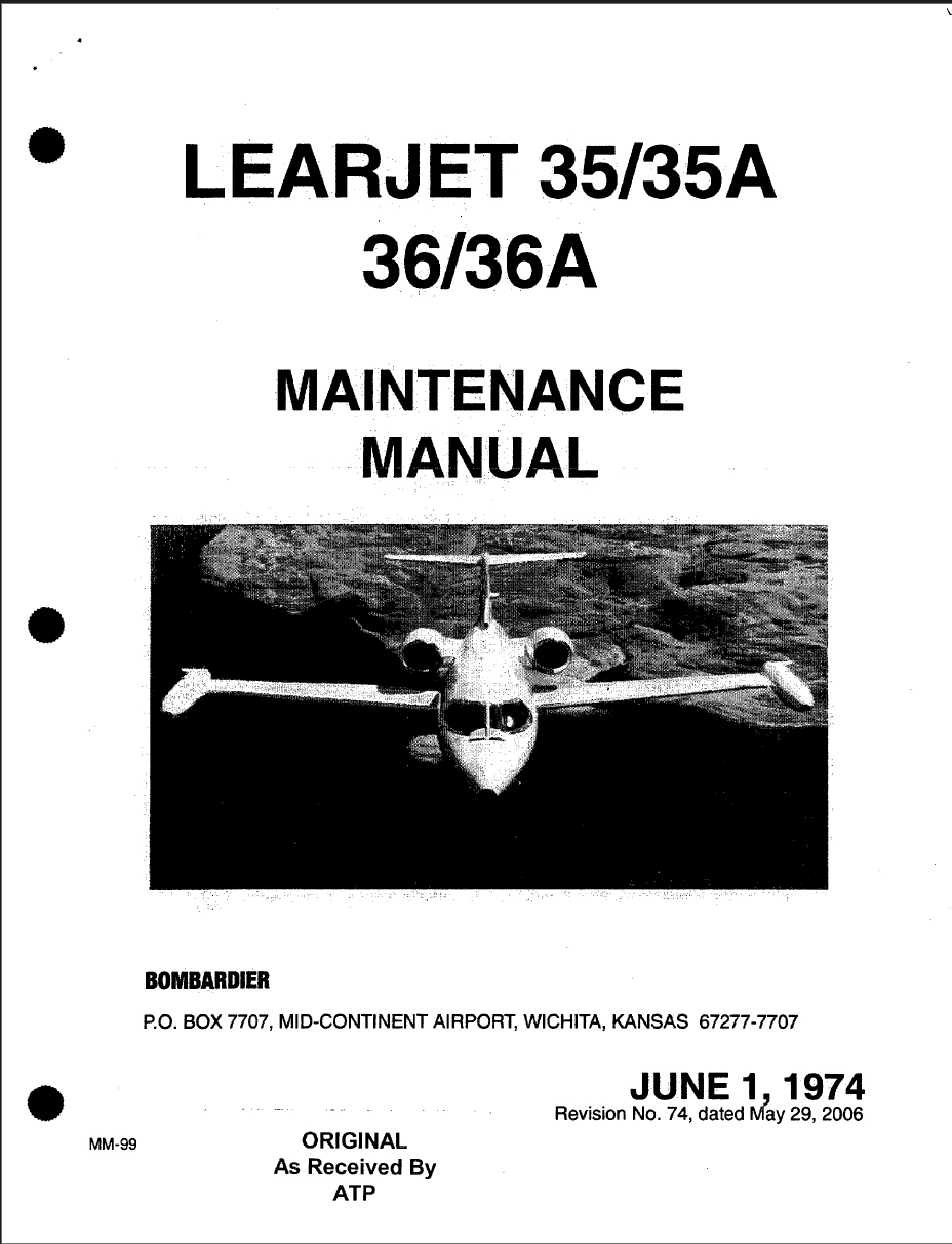 Learjet 35/35A 36/36A Maintenance Manual AMM Download