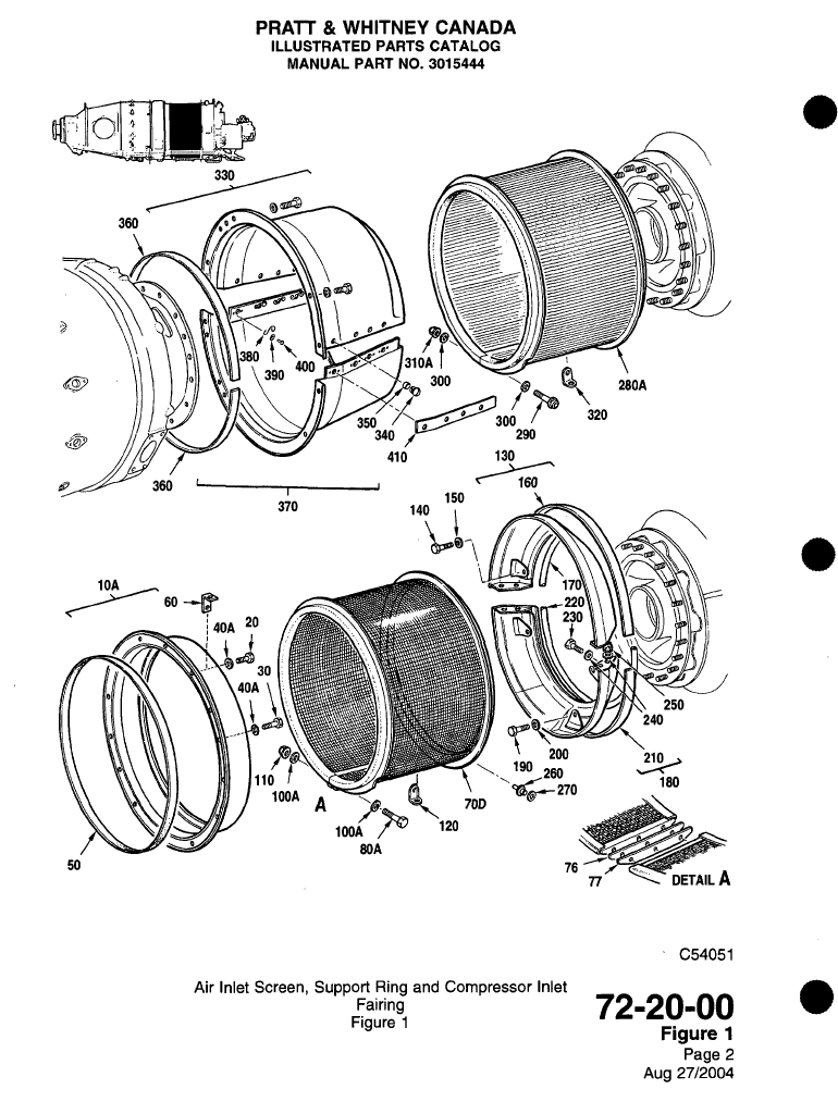 PT6A-61 -6A/-6Bl PT6A-20/-20A/-20B Turboprop Gas Turbine Illustrated Parts Catalog