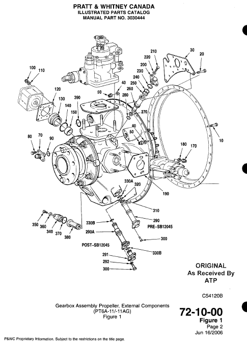 PT6A-11,-11AG,-15AG,-110,-112,-121 Turboprop Gas Turbine Illustrated Parts Catalog