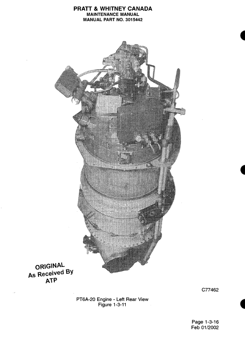 PT6A-6 PT6A-20 Series Engines Maintenance Manual