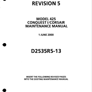 Cessna 425 Aircraft Maintenance Manual (AMM) Download