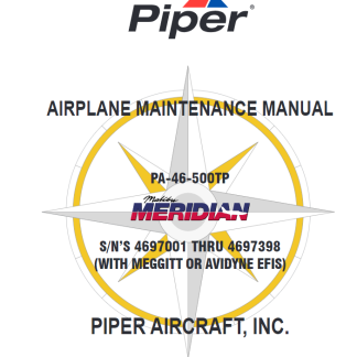 PA-46-500TP MALIBU MERIDIAN AMM Aircraft Maintenance Manual Download